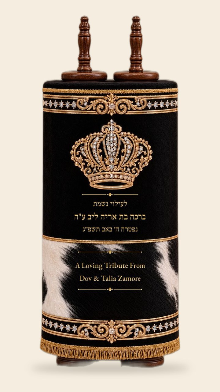 מעיל לספר תורה – שחור וזהב, פס תחתון בדוגמת עור