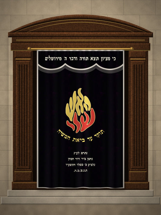 פרוכת האש שלי – הדמיה על ארון קודש
