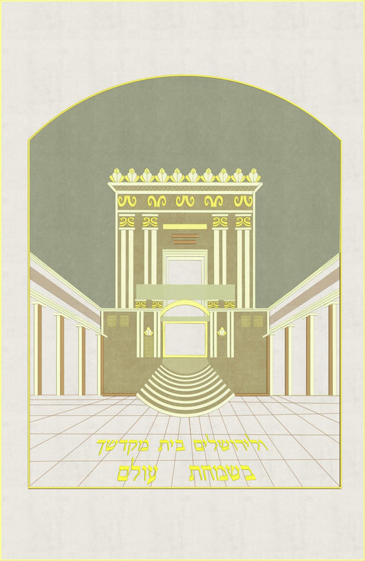 פרוכת לבנה - בית המקדש
