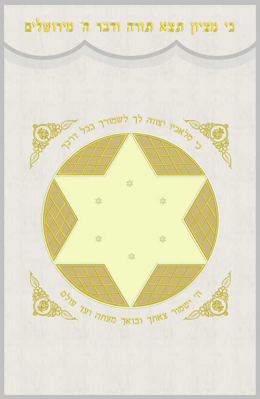פרוכת לבנה - מגן דוד
